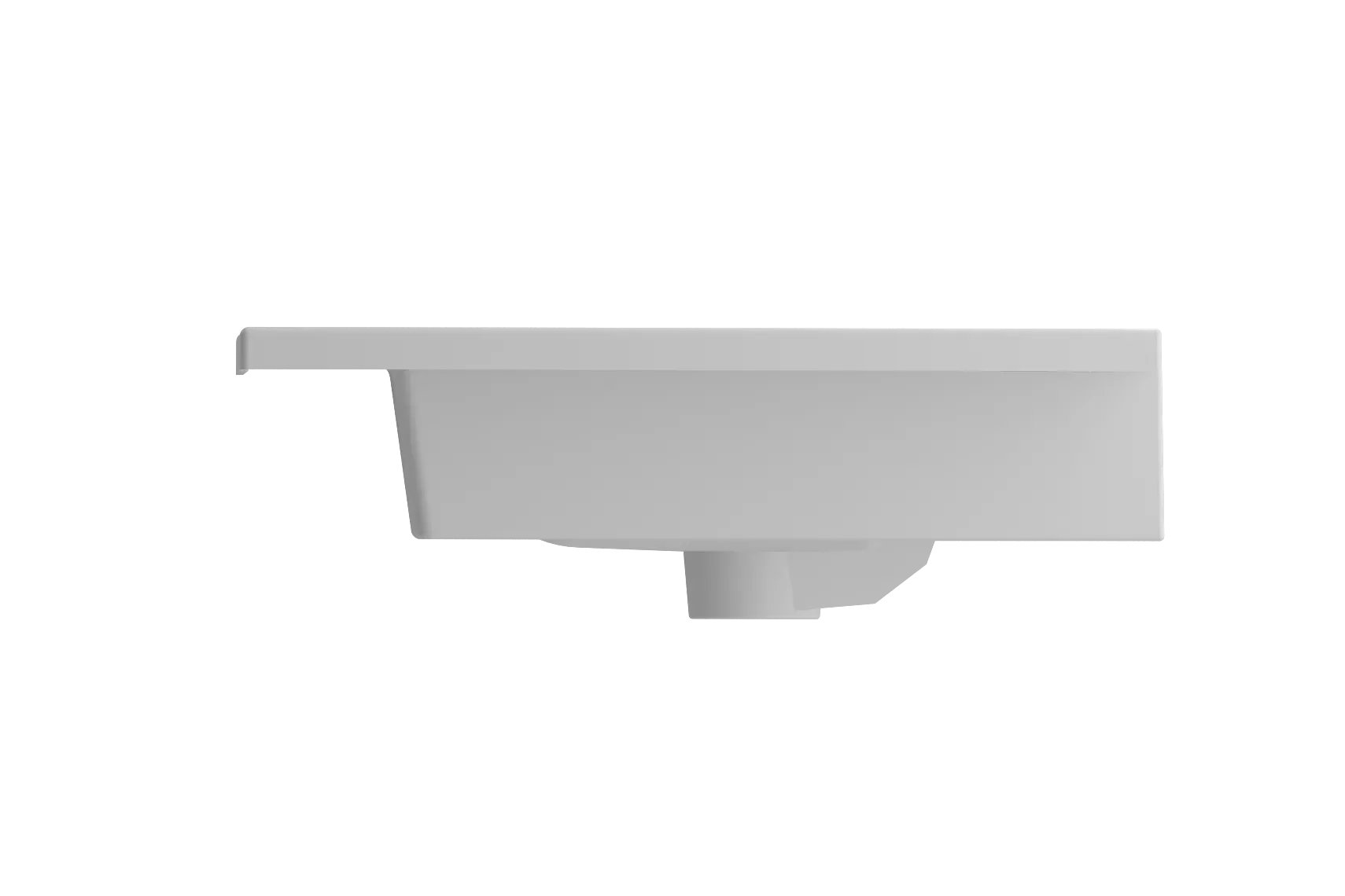 BOCCHI Ravenna 32" Rectangle Wallmount Fireclay Bathroom Sink, Matte White, Single Faucet Hole, 1113-002-0126