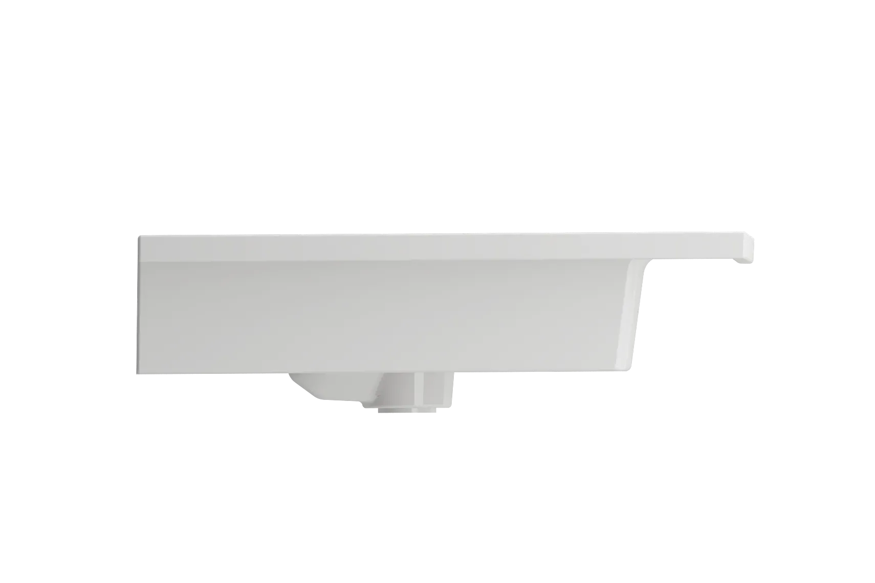 BOCCHI Ravenna 41" Rectangle Wallmount Fireclay Bathroom Sink, White, 3 Faucet Hole, 1105-001-0127