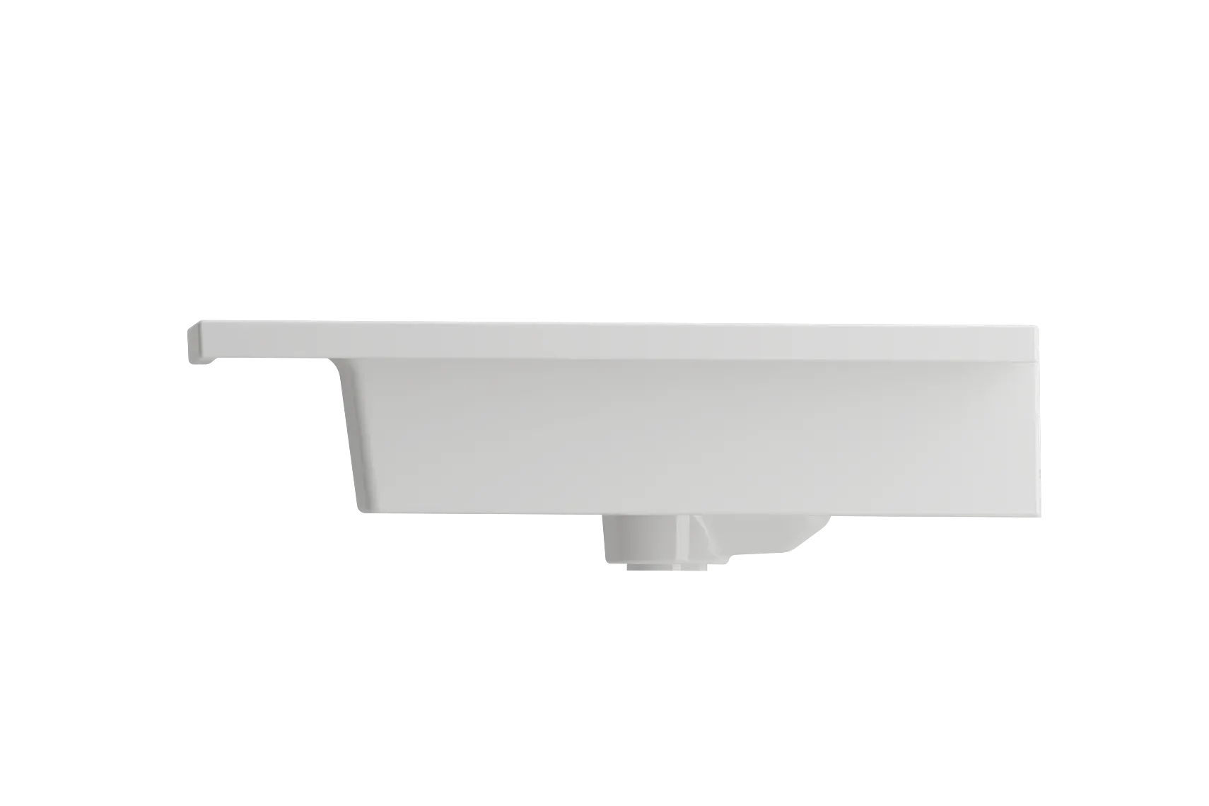 BOCCHI Ravenna 41" Rectangle Wallmount Fireclay Bathroom Sink, White, 3 Faucet Hole, 1105-001-0127