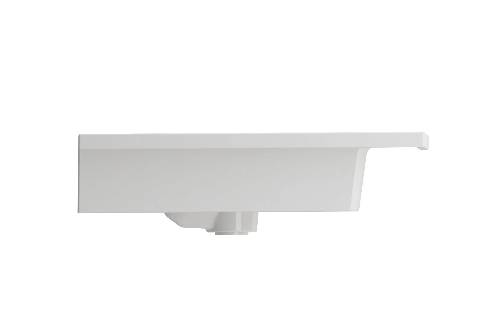 BOCCHI Ravenna 41" Rectangle Wallmount Fireclay Bathroom Sink, White, 3 Faucet Hole, 1105-001-0127