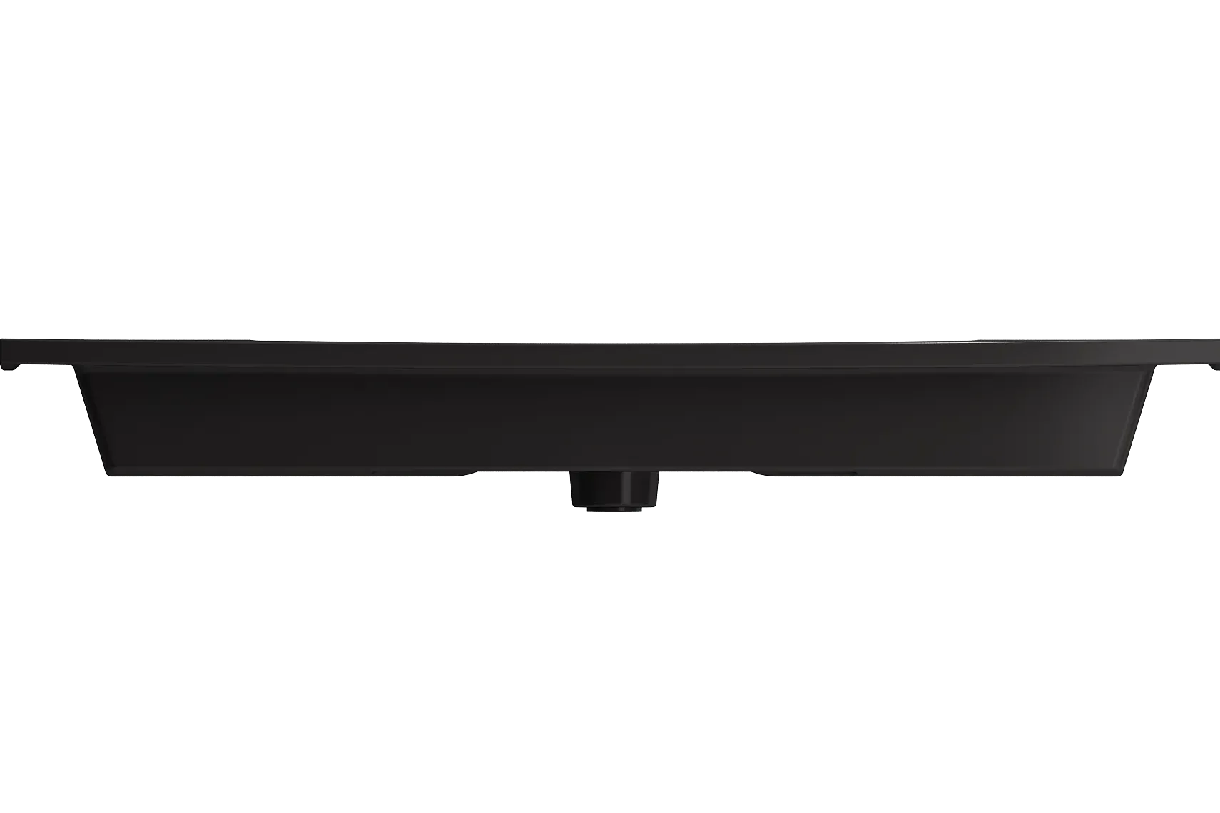 BOCCHI Ravenna 41" Rectangle Wallmount Fireclay Bathroom Sink, Matte Black, Single Faucet Hole, 1105-004-0126