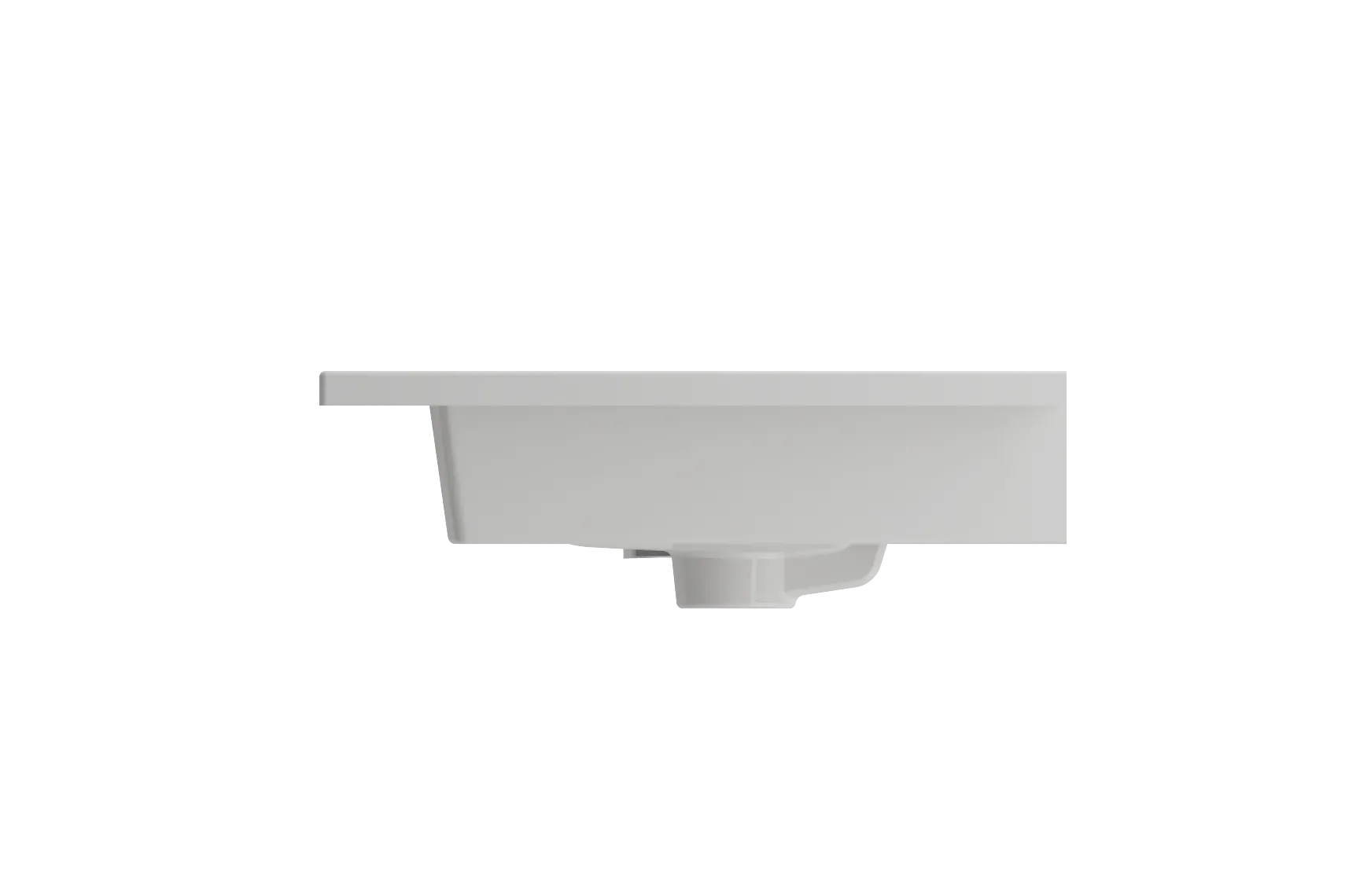 BOCCHI Ravenna 25" Rectangle Wallmount Fireclay Bathroom Sink, White, Single Faucet Hole, 1161-001-0126