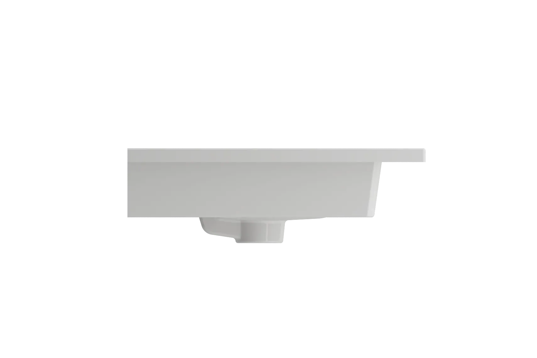 BOCCHI Ravenna 25" Rectangle Wallmount Fireclay Bathroom Sink, White, Single Faucet Hole, 1161-001-0126