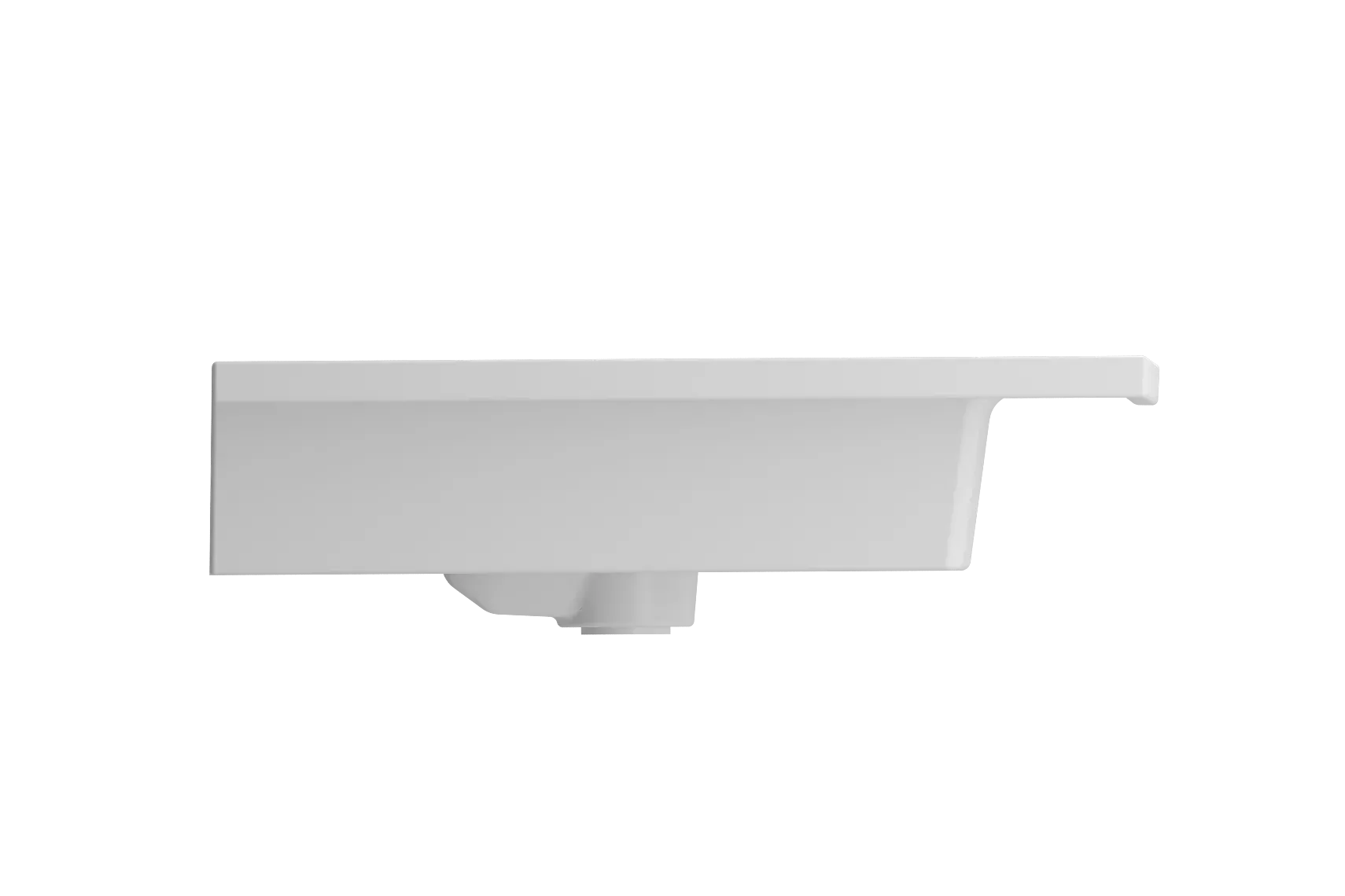 BOCCHI Ravenna 41" Rectangle Wallmount Fireclay Bathroom Sink, Matte White, 3 Faucet Hole, 1105-002-0127
