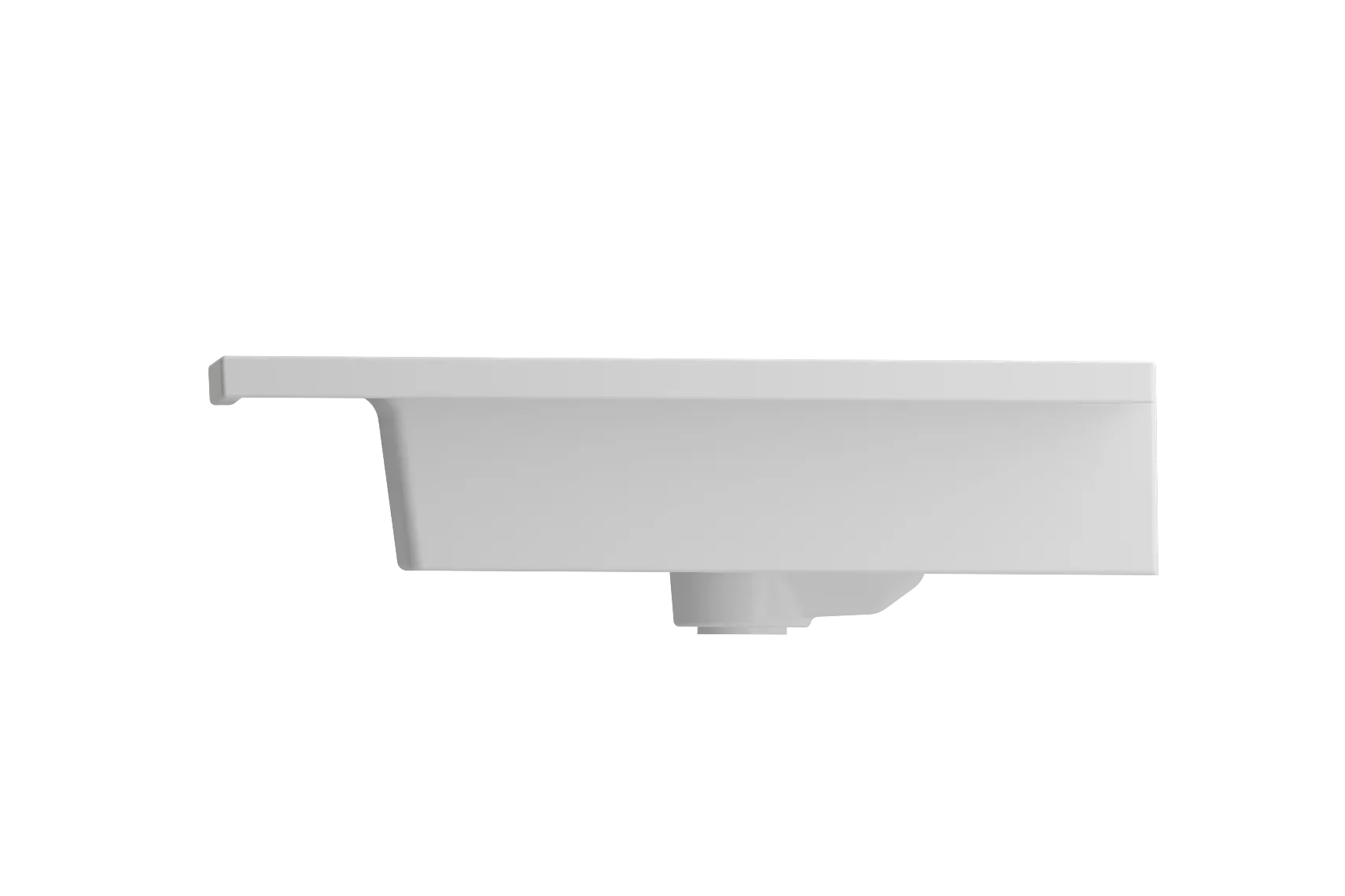 BOCCHI Ravenna 41" Rectangle Wallmount Fireclay Bathroom Sink, Matte White, 3 Faucet Hole, 1105-002-0127