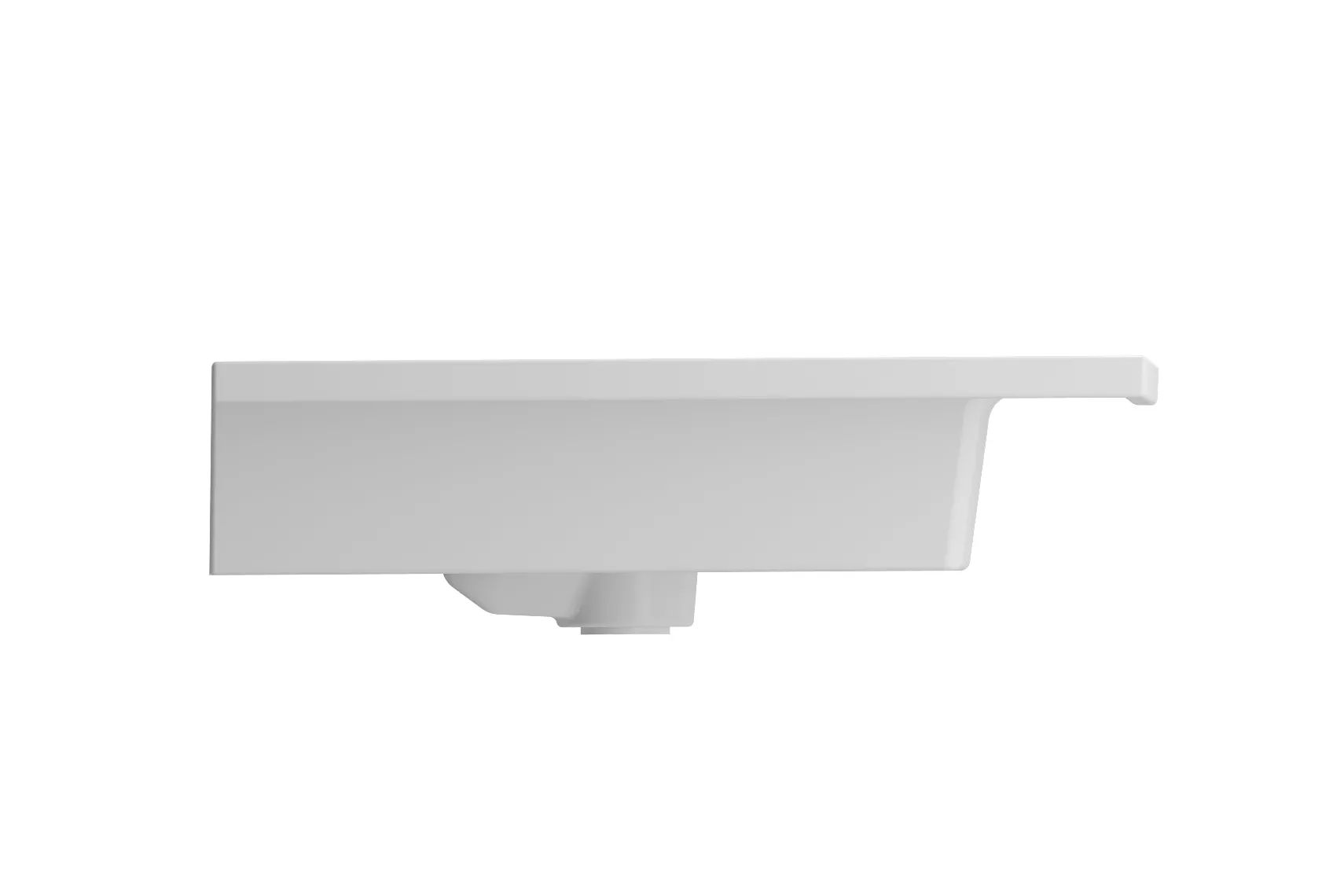 BOCCHI Ravenna 41" Rectangle Wallmount Fireclay Bathroom Sink, Matte White, 3 Faucet Hole, 1105-002-0127