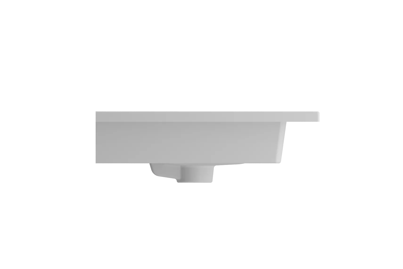 BOCCHI Ravenna 25" Rectangle Wallmount Fireclay Bathroom Sink, Matte White, Single Faucet Hole, 1161-002-0126