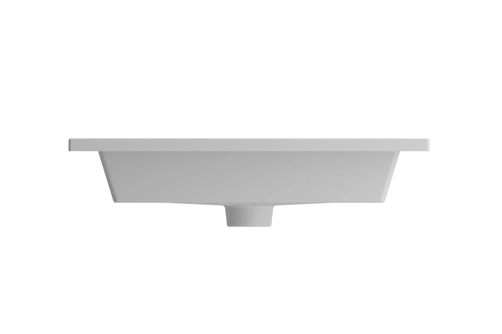 BOCCHI Ravenna 25" Rectangle Wallmount Fireclay Bathroom Sink, Matte White, Single Faucet Hole, 1161-002-0126