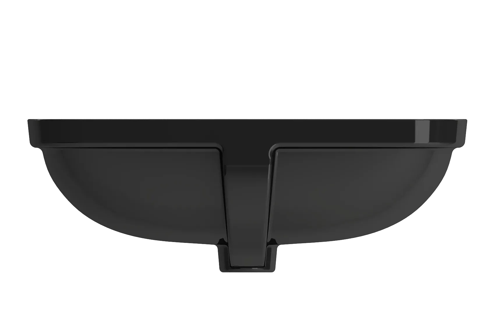 BOCCHI Scala 22" Rectangle Undermount Fireclay Bathroom Sink, Black, 1006-005-0125