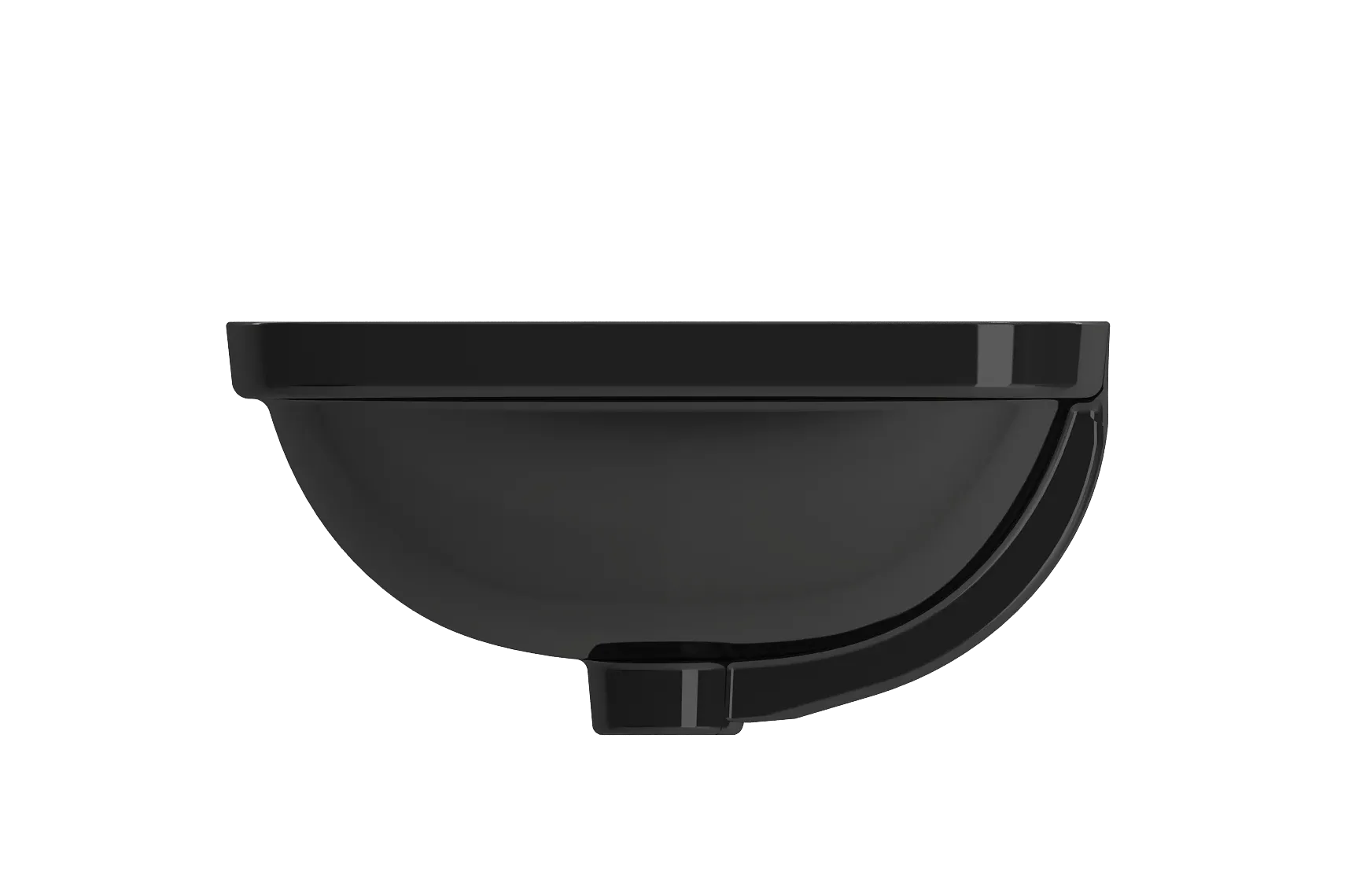 BOCCHI Scala 22" Rectangle Undermount Fireclay Bathroom Sink, Black, 1006-005-0125