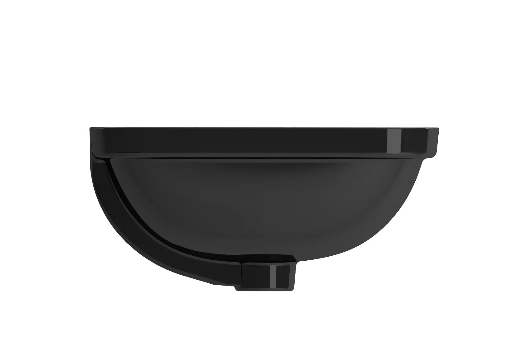 BOCCHI Scala 22" Rectangle Undermount Fireclay Bathroom Sink, Black, 1006-005-0125