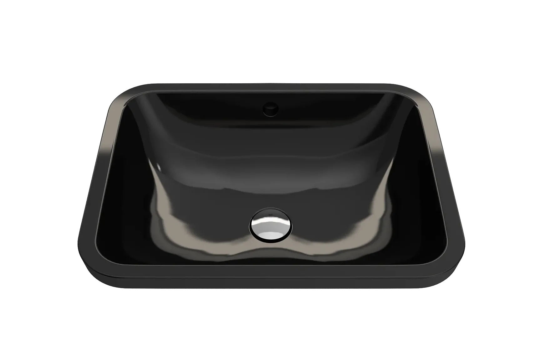 BOCCHI Scala 22" Rectangle Undermount Fireclay Bathroom Sink, Black, 1006-005-0125