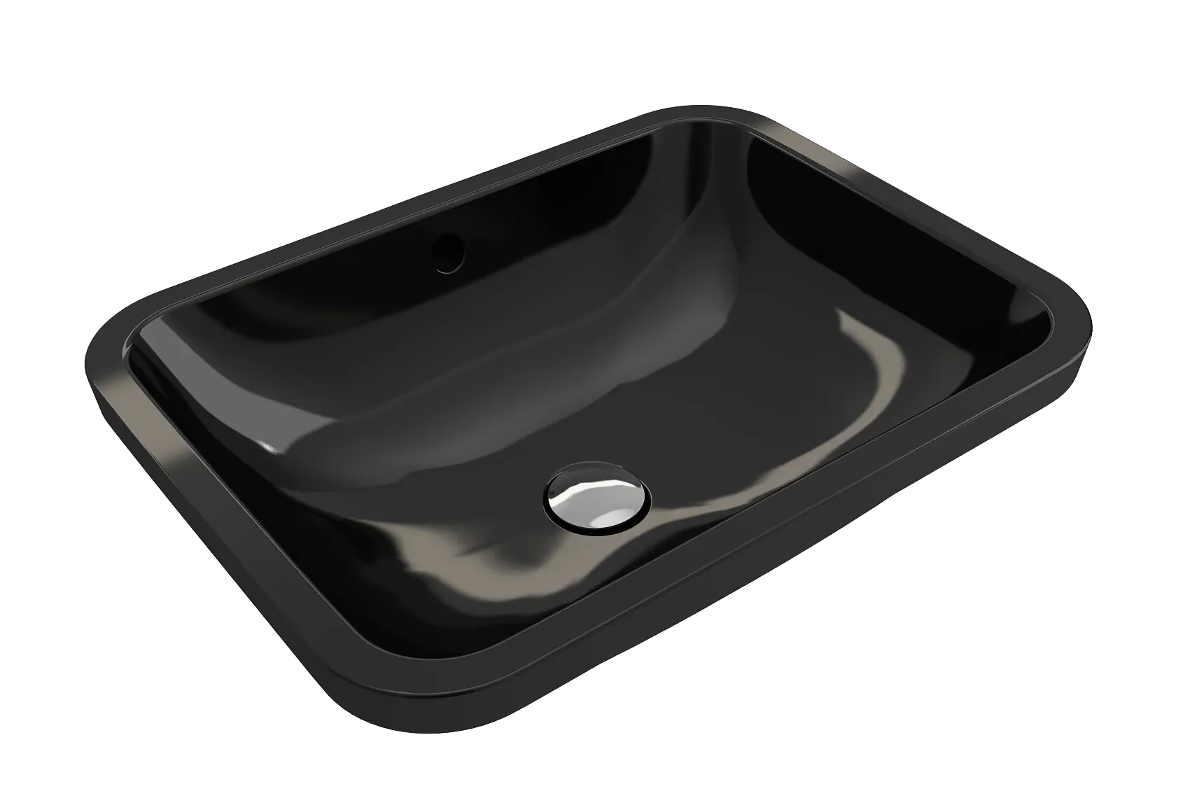 BOCCHI Scala 22" Rectangle Undermount Fireclay Bathroom Sink, Black, 1006-005-0125
