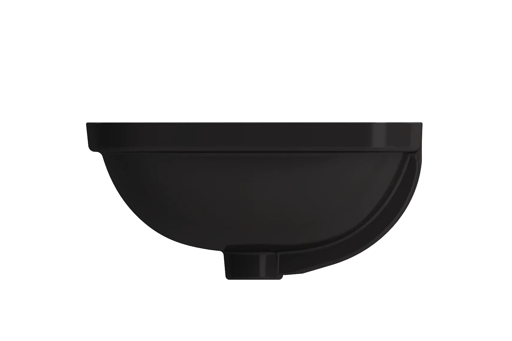 BOCCHI Scala 22" Rectangle Undermount Fireclay Bathroom Sink, Matte Black, 1006-004-0125