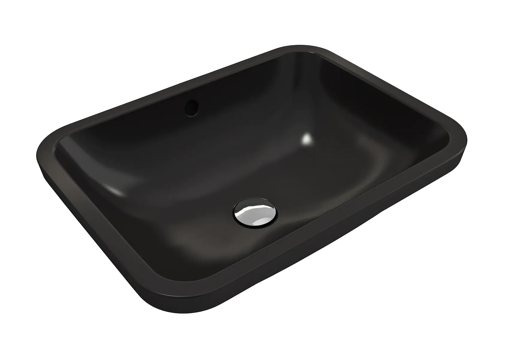 BOCCHI Scala 22" Rectangle Undermount Fireclay Bathroom Sink, Matte Black, 1006-004-0125