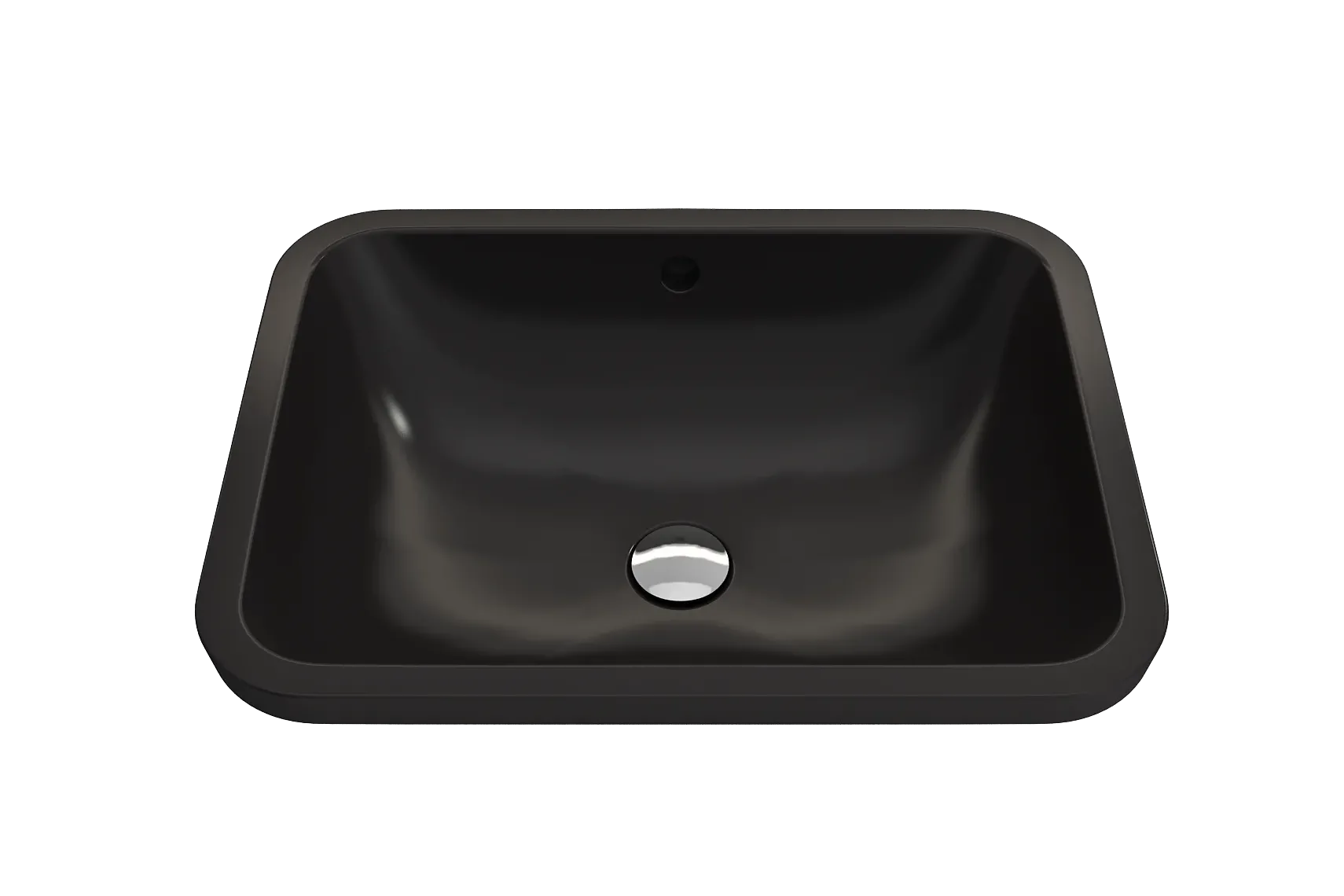 BOCCHI Scala 22" Rectangle Undermount Fireclay Bathroom Sink, Matte Black, 1006-004-0125
