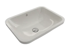 BOCCHI Scala 22" Rectangle Undermount Fireclay Bathroom Sink, Biscuit, 1006-014-0125