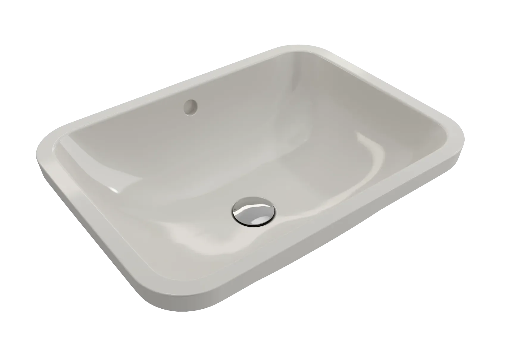 BOCCHI Scala 22" Rectangle Undermount Fireclay Bathroom Sink, Biscuit, 1006-014-0125