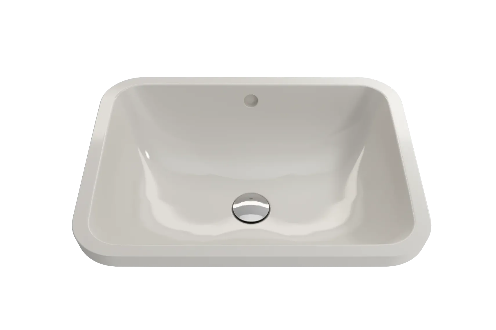BOCCHI Scala 22" Rectangle Undermount Fireclay Bathroom Sink, Biscuit, 1006-014-0125