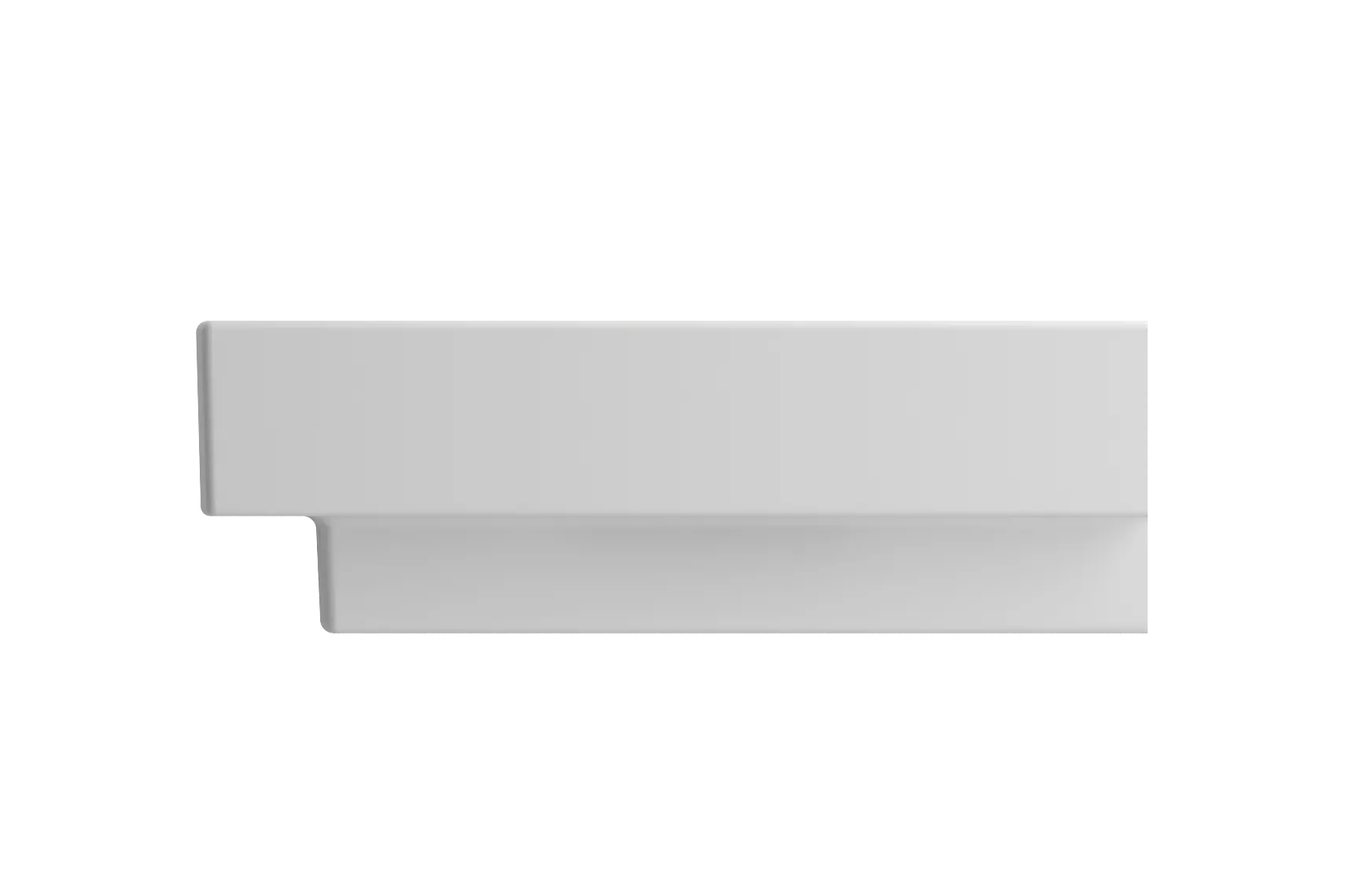 BOCCHI Scala 24" Rectangle Wallmount Fireclay Bathroom Sink, Matte White, 3 Faucet Hole, 1077-002-0127