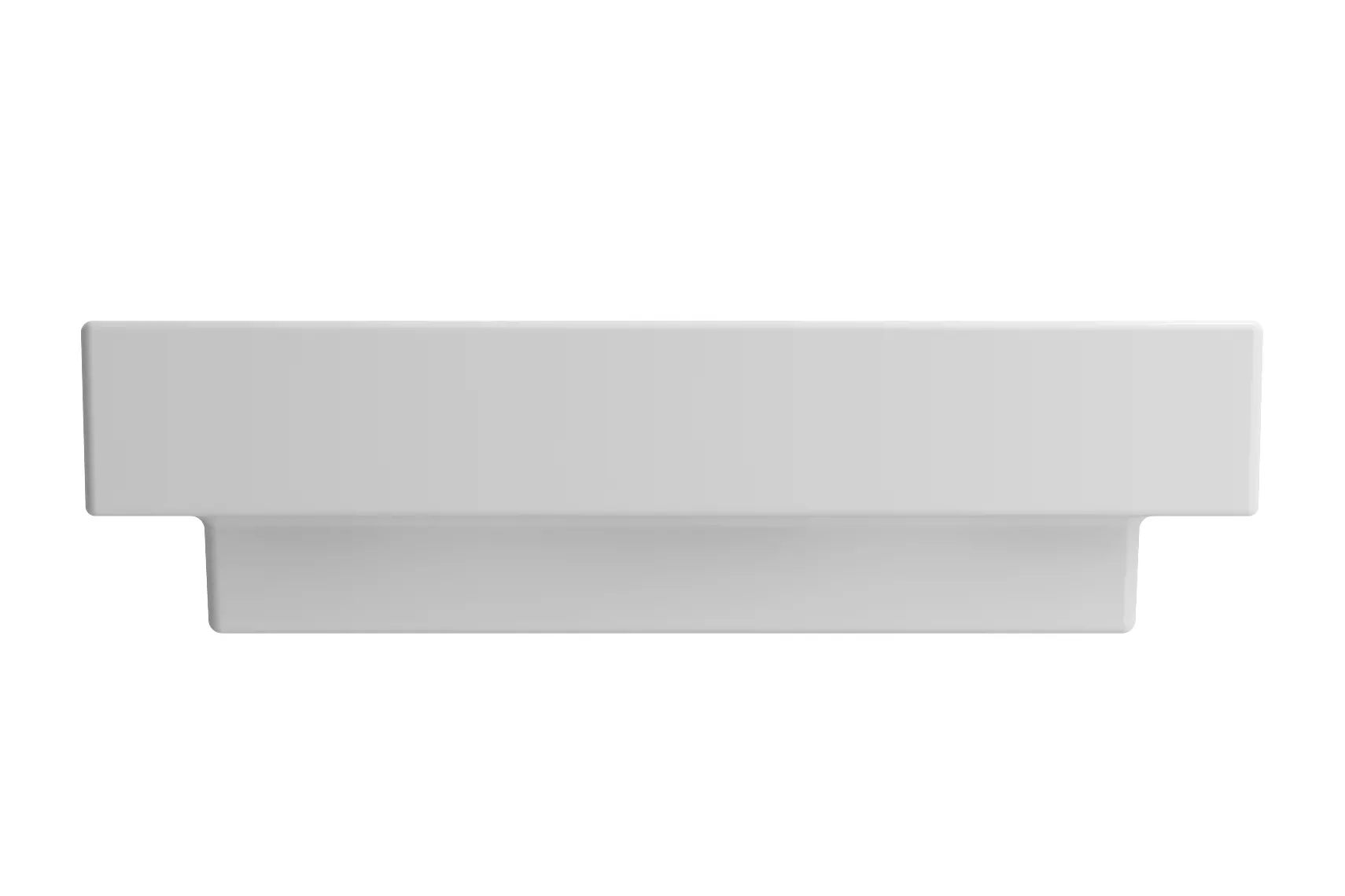 BOCCHI Scala 24" Rectangle Wallmount Fireclay Bathroom Sink, Matte White, 3 Faucet Hole, 1077-002-0127