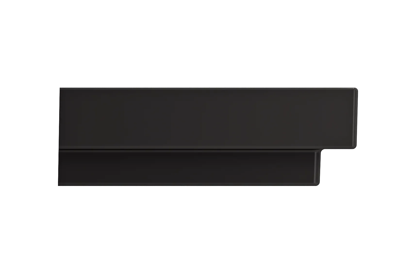 BOCCHI Scala 32" Rectangle Wallmount Fireclay Bathroom Sink, Matte Black, Single Faucet Hole, 1078-004-0126