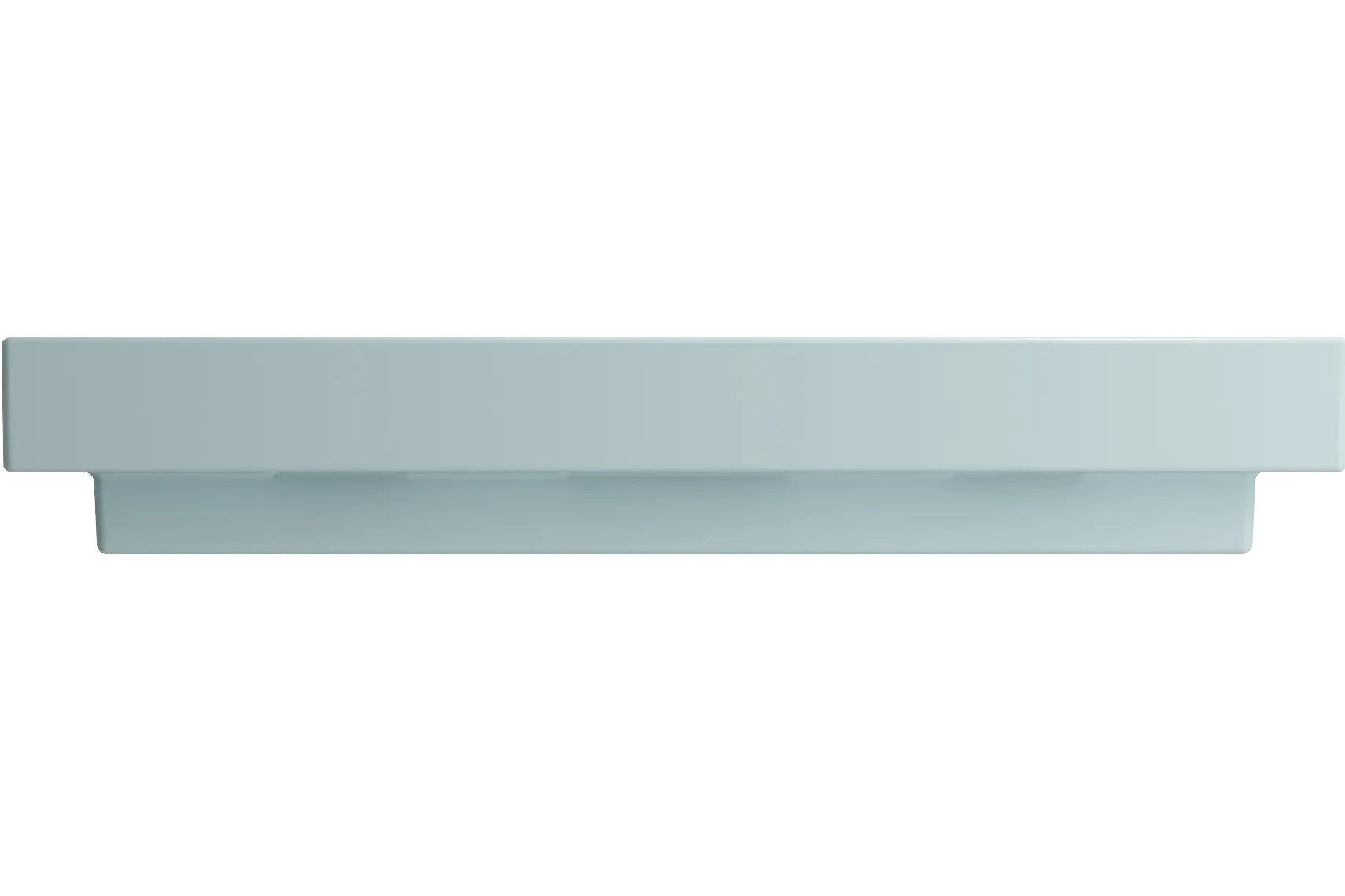 BOCCHI Scala 40" Rectangle Wallmount Fireclay Bathroom Sink, Matte Ice Blue, 3 Faucet Hole, 1079-029-0127
