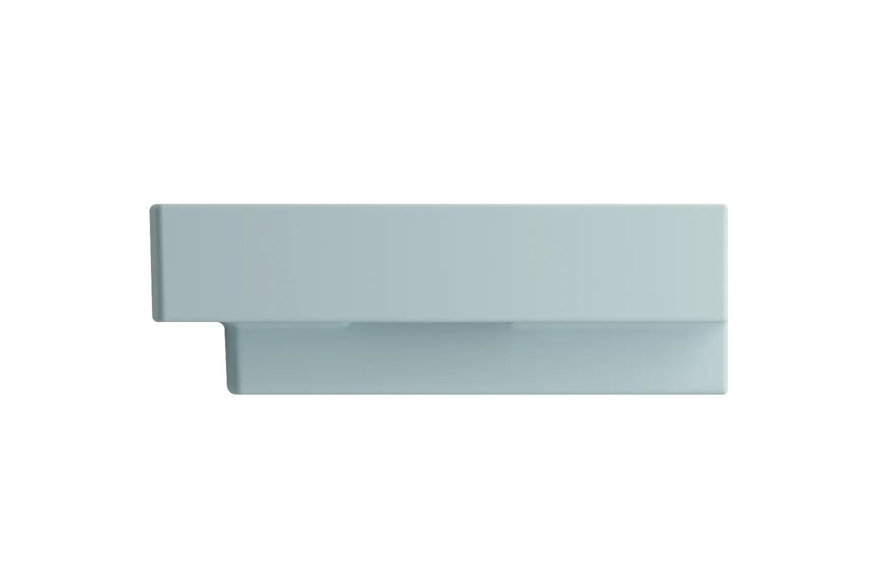 BOCCHI Scala 40" Rectangle Wallmount Fireclay Bathroom Sink, Matte Ice Blue, 3 Faucet Hole, 1079-029-0127