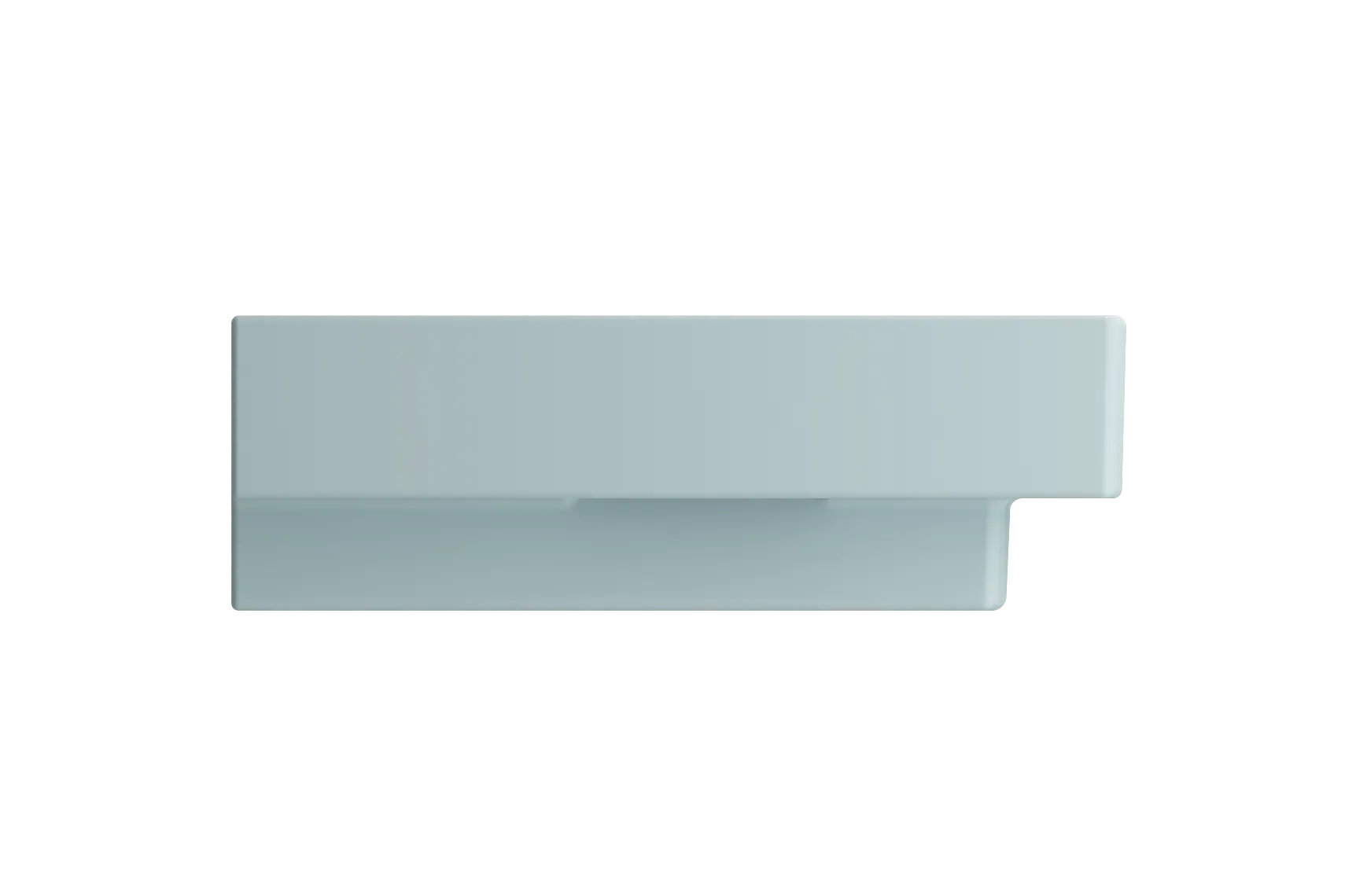 BOCCHI Scala 40" Rectangle Wallmount Fireclay Bathroom Sink, Matte Ice Blue, 3 Faucet Hole, 1079-029-0127