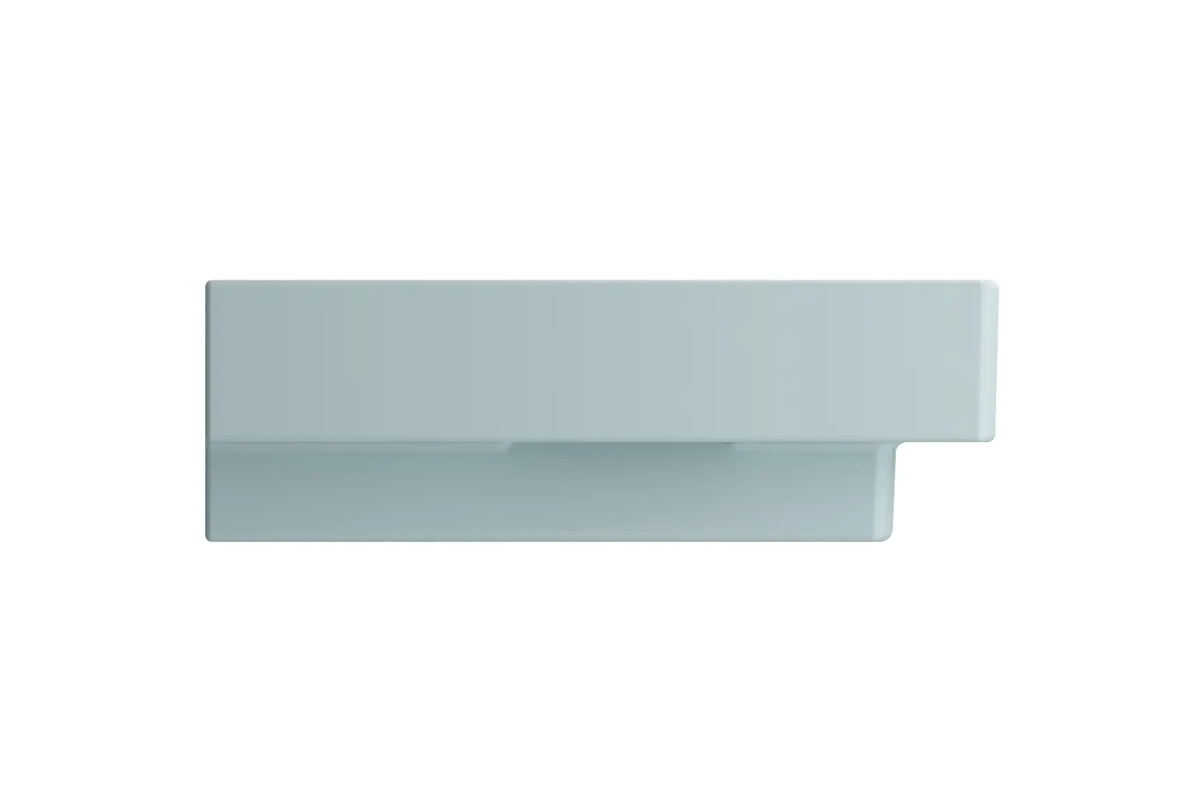 BOCCHI Scala 40" Rectangle Wallmount Fireclay Bathroom Sink, Matte Ice Blue, 3 Faucet Hole, 1079-029-0127