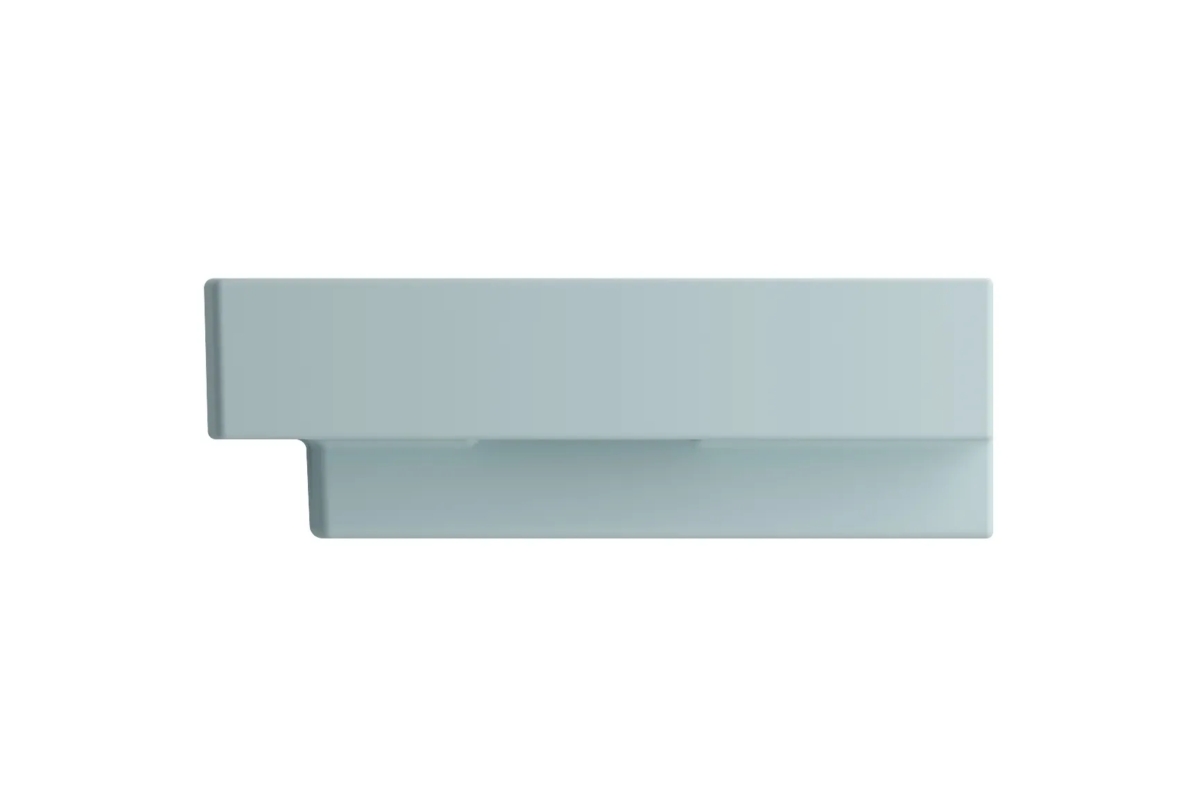 BOCCHI Scala 40" Rectangle Wallmount Fireclay Bathroom Sink, Matte Ice Blue, 3 Faucet Hole, 1079-029-0127