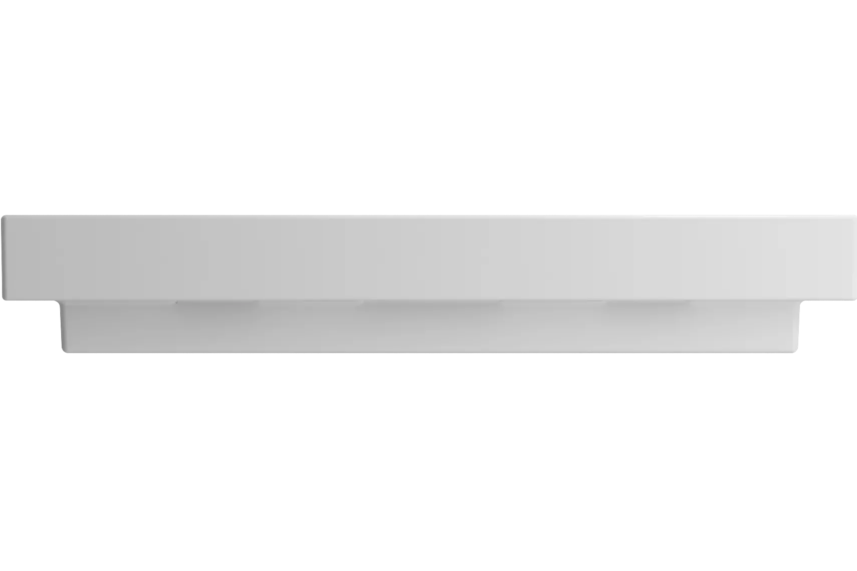 BOCCHI Scala 40" Rectangle Wallmount Fireclay Bathroom Sink, Matte White, Single Faucet Hole, 1079-002-0126