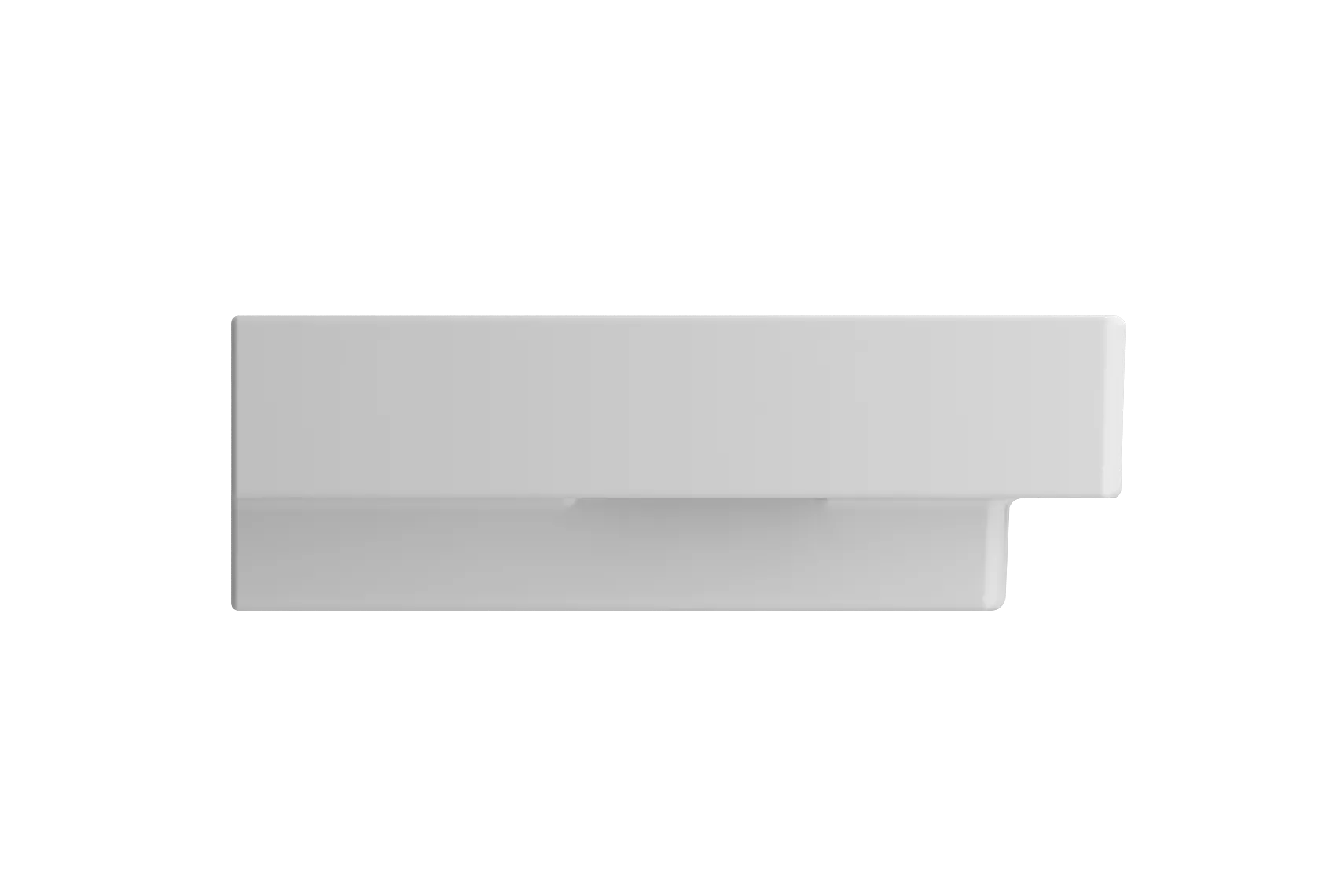 BOCCHI Scala 40" Rectangle Wallmount Fireclay Bathroom Sink, Matte White, Single Faucet Hole, 1079-002-0126
