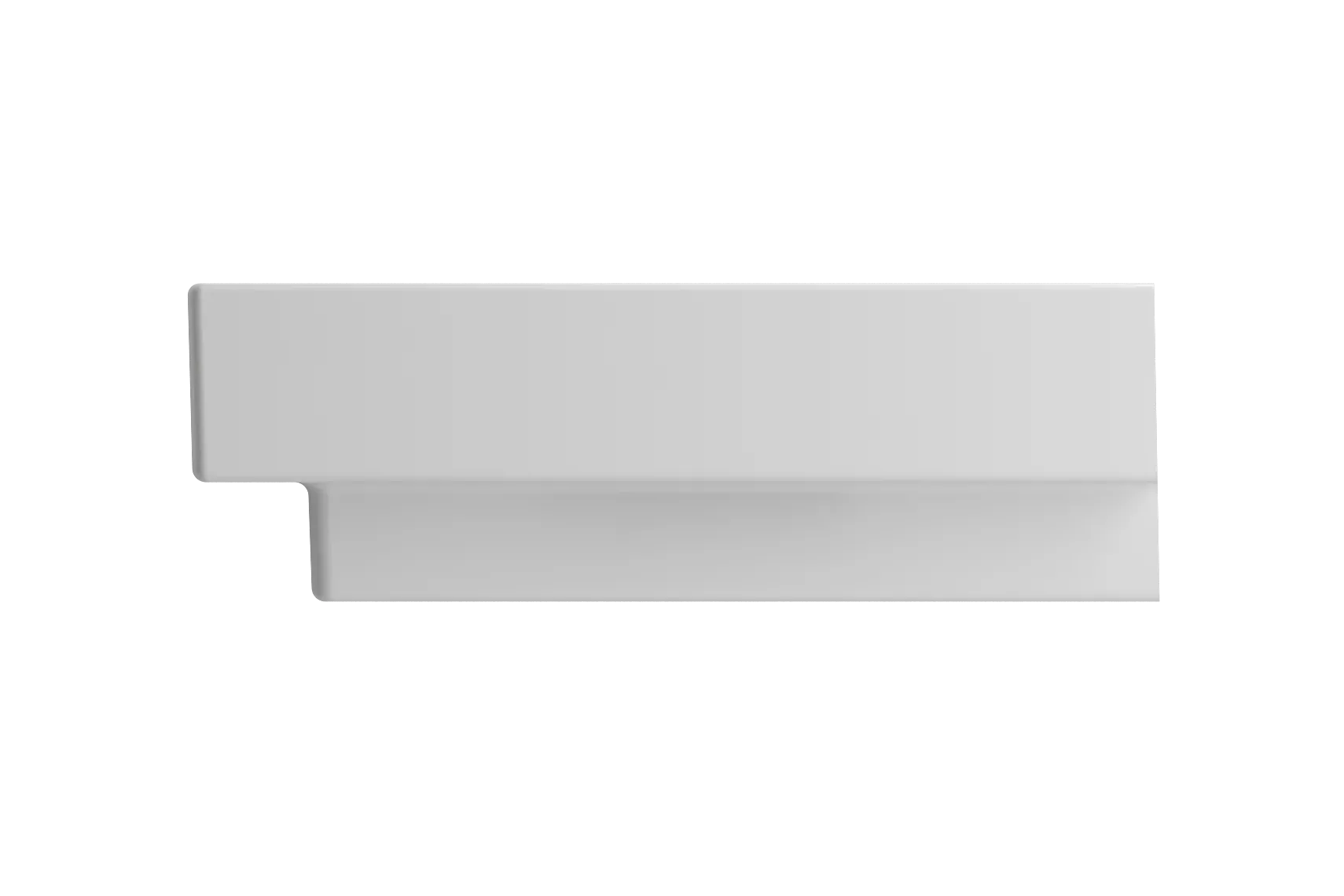 BOCCHI Scala 32" Rectangle Wallmount Fireclay Bathroom Sink, Matte White, Single Faucet Hole, 1078-002-0126