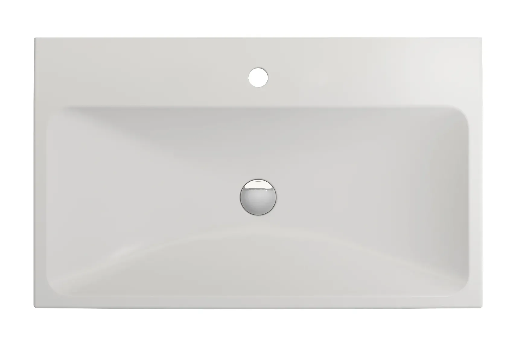 BOCCHI Scala 32" Rectangle Wallmount Fireclay Bathroom Sink, Matte White, Single Faucet Hole, 1078-002-0126