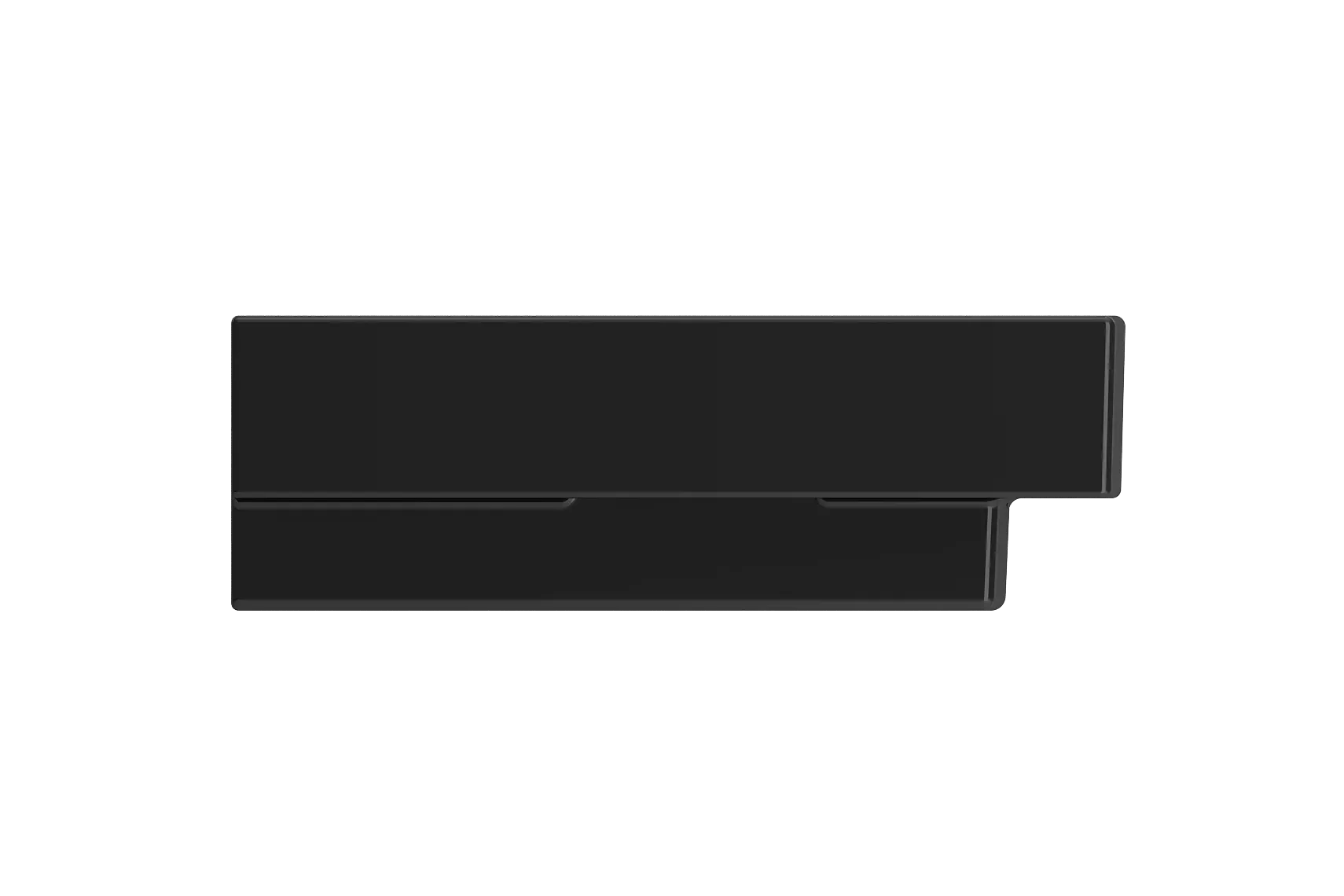 BOCCHI Scala 40" Rectangle Wallmount Fireclay Bathroom Sink, Black, 3 Faucet Hole, 1079-005-0127