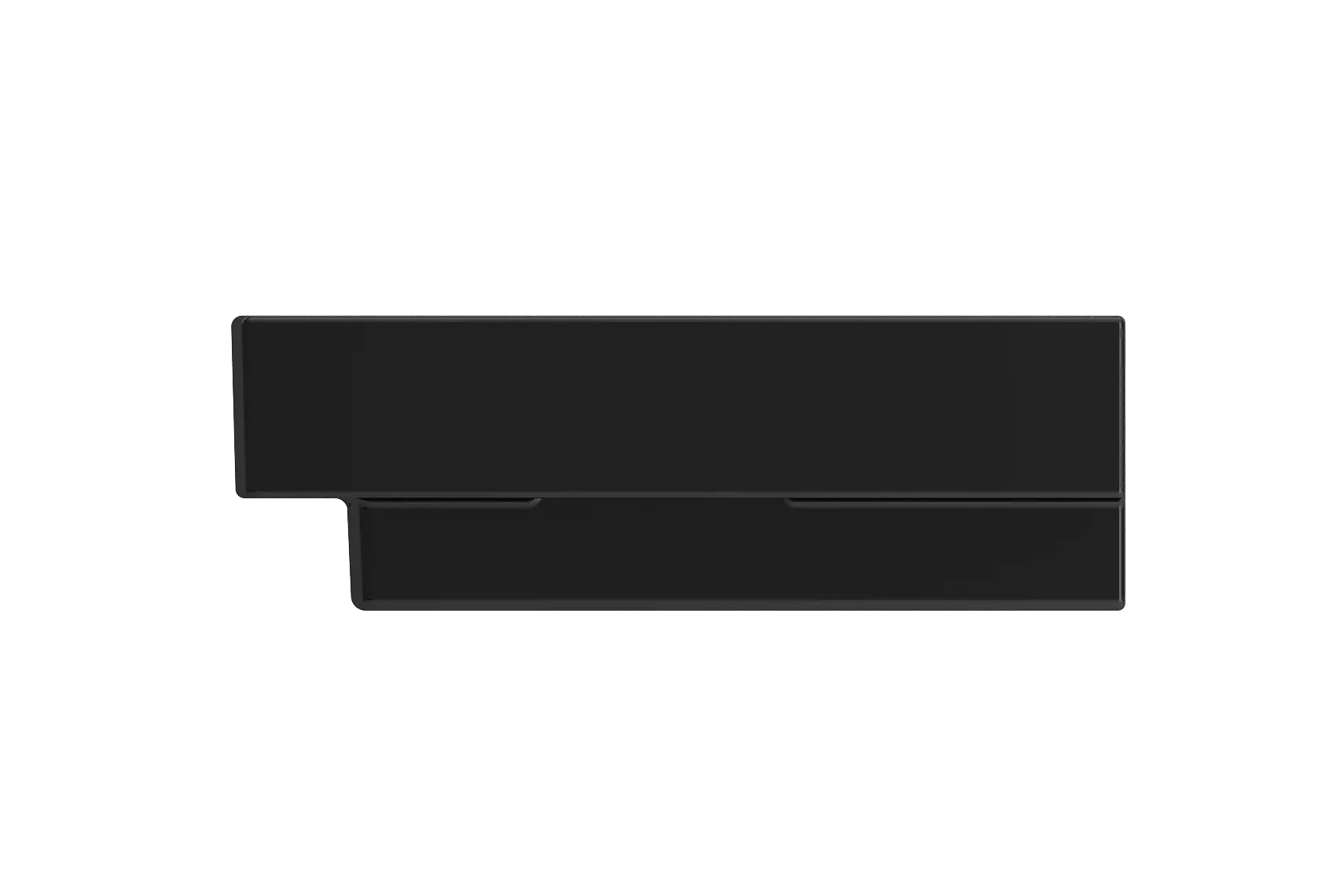 BOCCHI Scala 40" Rectangle Wallmount Fireclay Bathroom Sink, Black, 3 Faucet Hole, 1079-005-0127