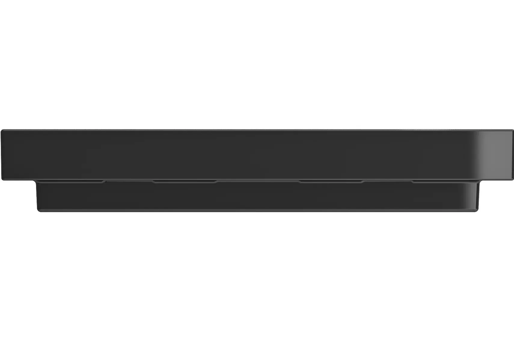 BOCCHI Scala 40" Rectangle Wallmount Fireclay Bathroom Sink, Black, 3 Faucet Hole, 1079-005-0127