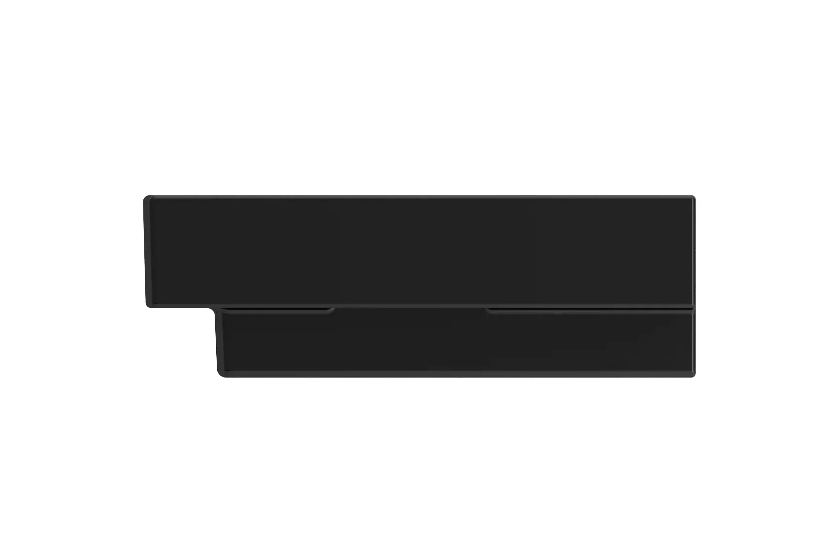 BOCCHI Scala 40" Rectangle Wallmount Fireclay Bathroom Sink, Black, 3 Faucet Hole, 1079-005-0127