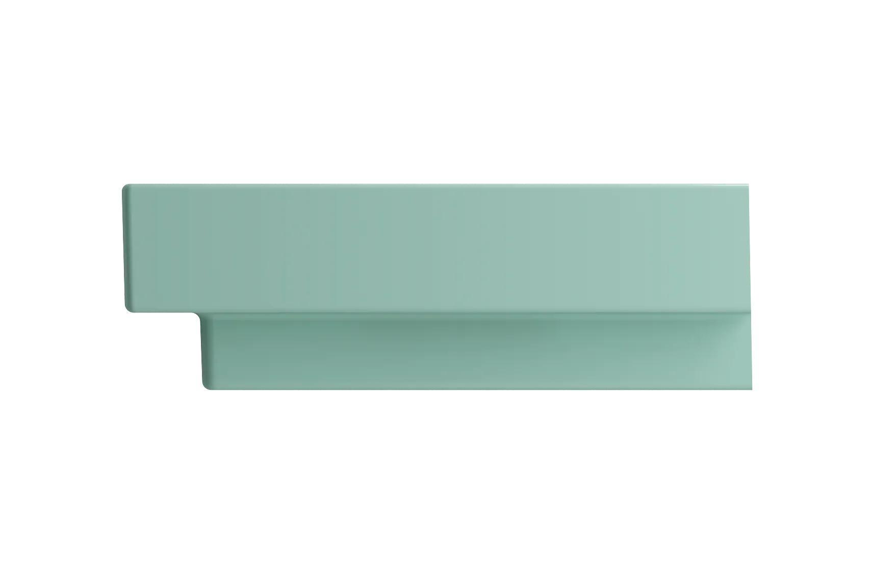 BOCCHI Scala 32" Rectangle Wallmount Fireclay Bathroom Sink, Matte Mint Green, Single Faucet Hole, 1078-033-0126