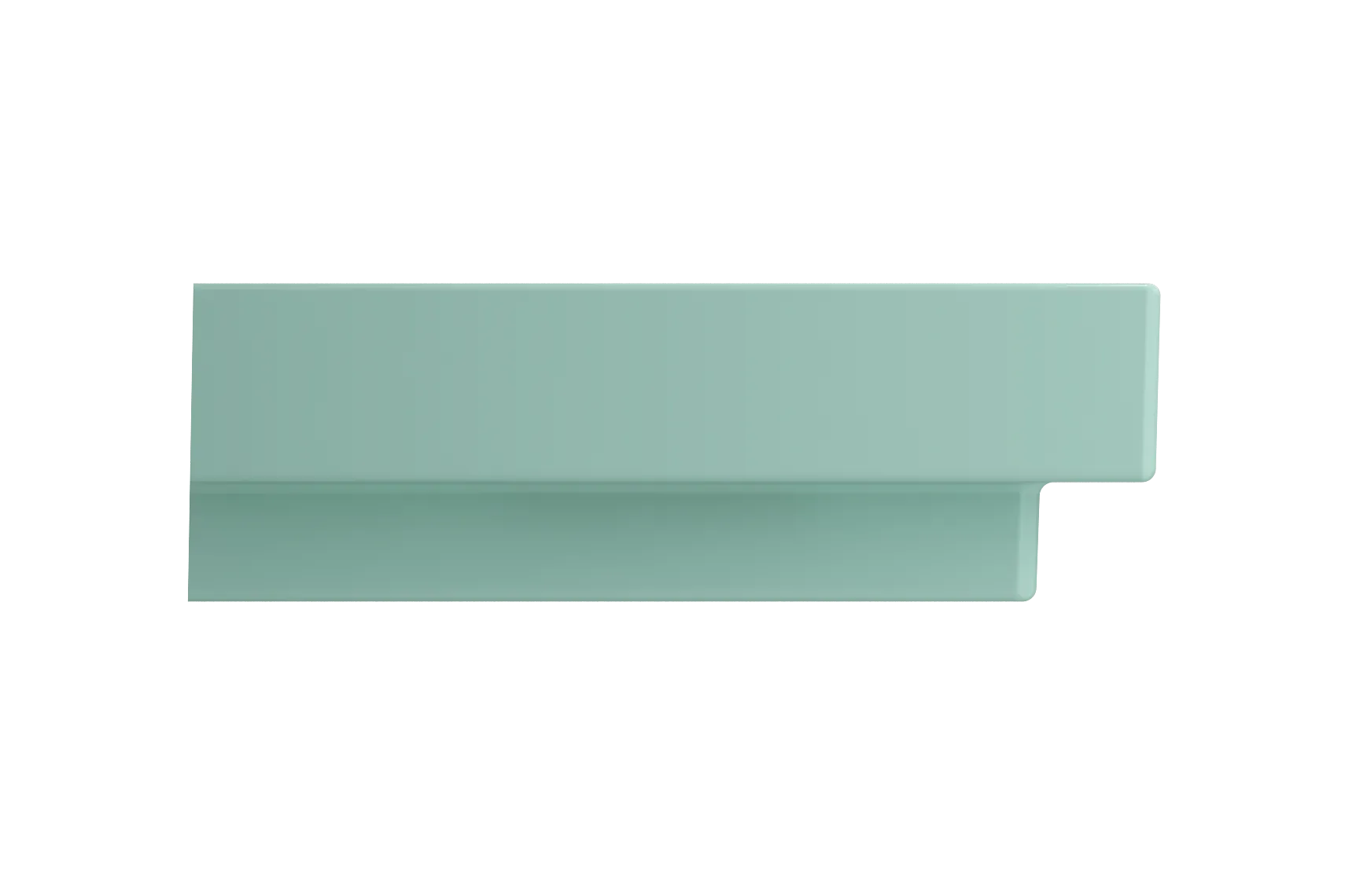 BOCCHI Scala 32" Rectangle Wallmount Fireclay Bathroom Sink, Matte Mint Green, Single Faucet Hole, 1078-033-0126