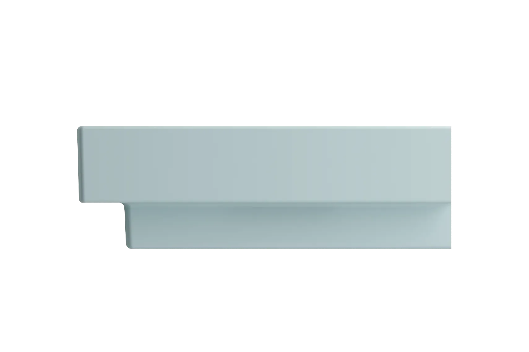 BOCCHI Scala 24" Rectangle Wallmount Fireclay Bathroom Sink, Matte Ice Blue, 3 Faucet Hole, 1077-029-0127