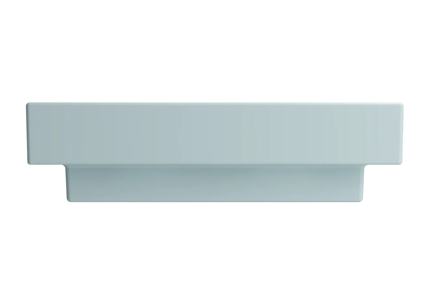 BOCCHI Scala 24" Rectangle Wallmount Fireclay Bathroom Sink, Matte Ice Blue, 3 Faucet Hole, 1077-029-0127