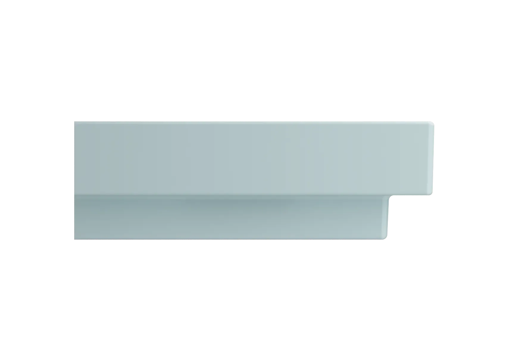 BOCCHI Scala 24" Rectangle Wallmount Fireclay Bathroom Sink, Matte Ice Blue, 3 Faucet Hole, 1077-029-0127