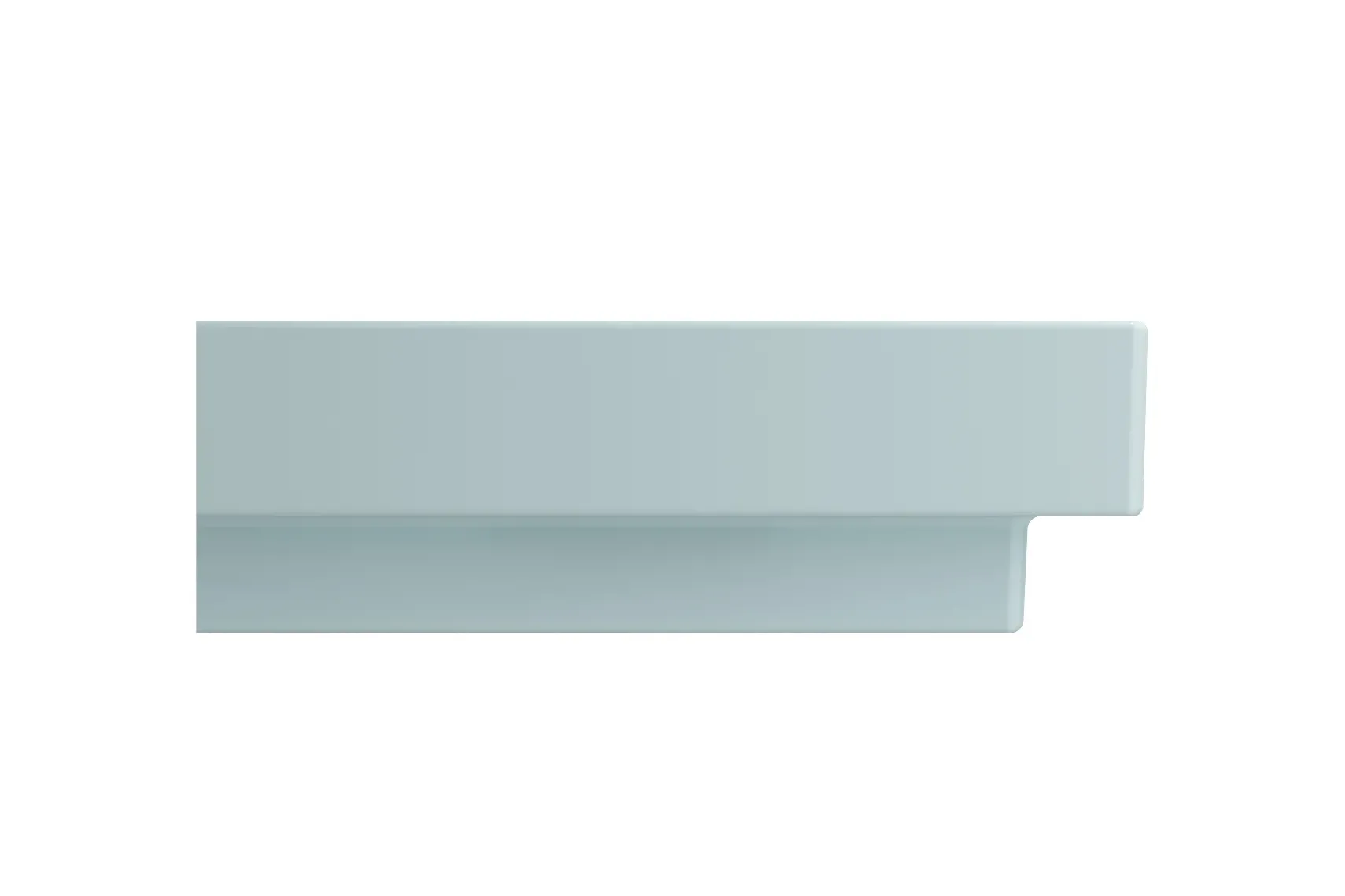 BOCCHI Scala 24" Rectangle Wallmount Fireclay Bathroom Sink, Matte Ice Blue, 3 Faucet Hole, 1077-029-0127