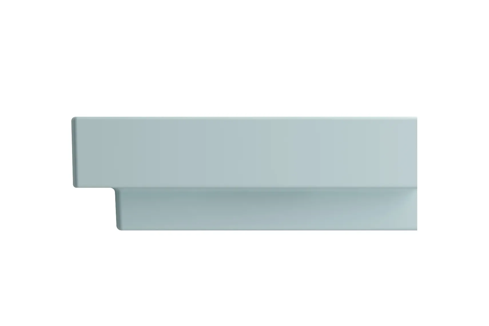 BOCCHI Scala 24" Rectangle Wallmount Fireclay Bathroom Sink, Matte Ice Blue, 3 Faucet Hole, 1077-029-0127