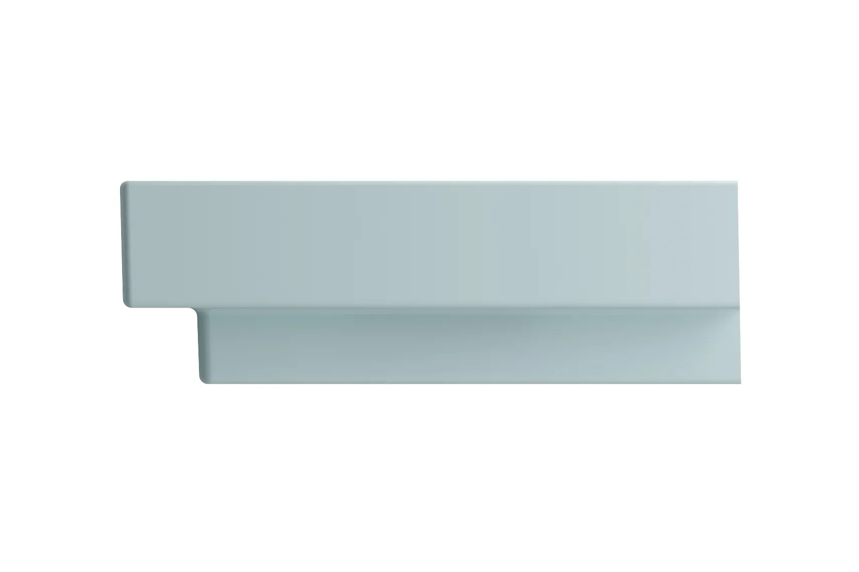 BOCCHI Scala 32" Rectangle Wallmount Fireclay Bathroom Sink, Matte Ice Blue, 3 Faucet Hole, 1078-029-0127