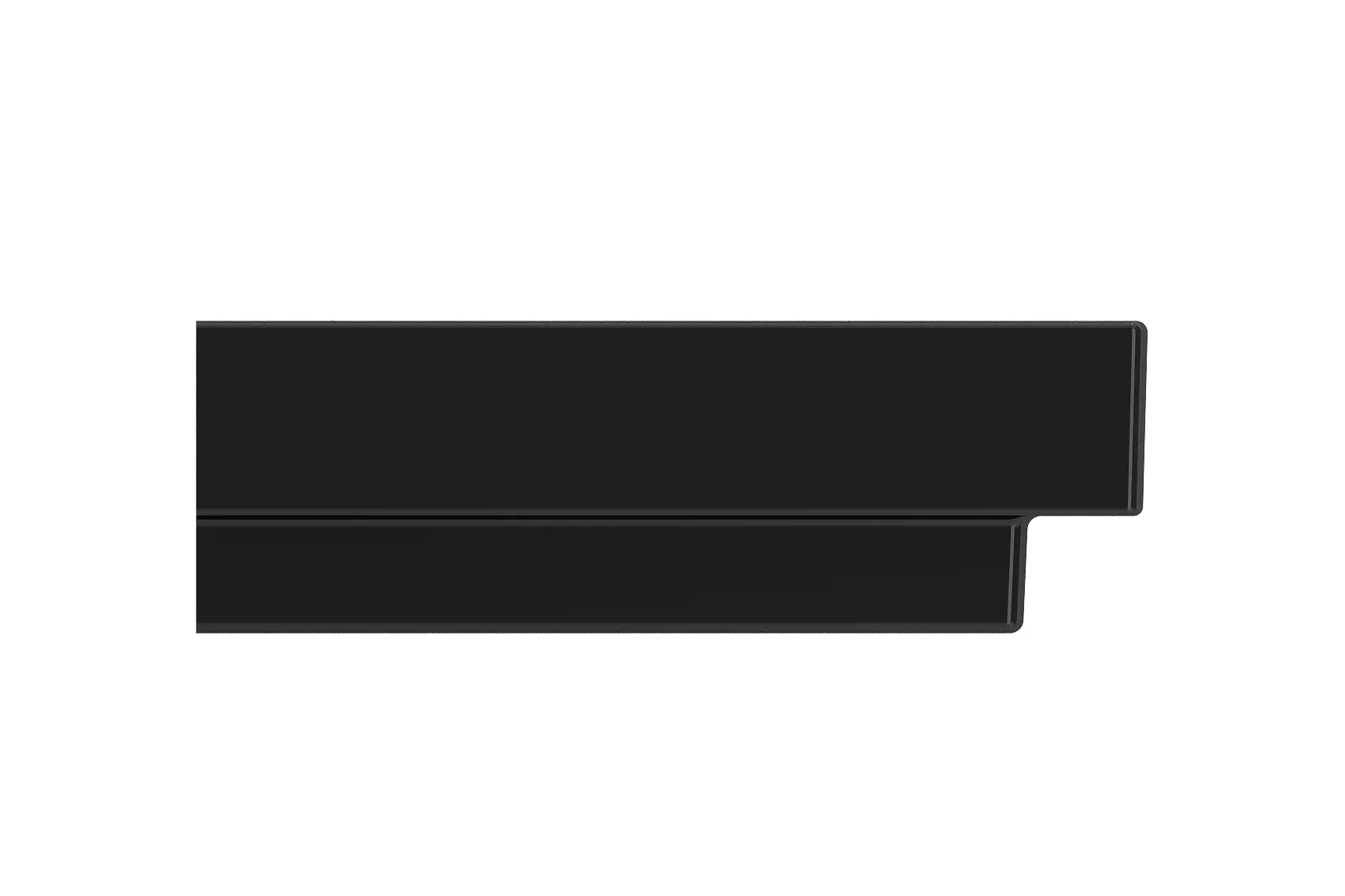 BOCCHI Scala 24" Rectangle Wallmount Fireclay Bathroom Sink, Black, 3 Faucet Hole, 1077-005-0127