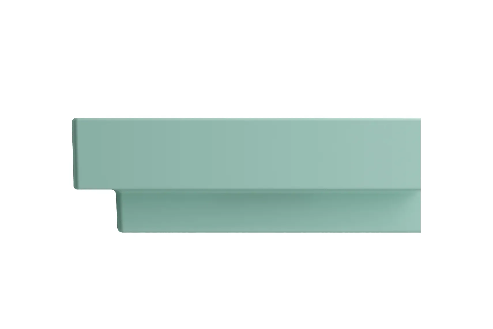 BOCCHI Scala 24" Rectangle Wallmount Fireclay Bathroom Sink, Matte Mint Green, 3 Faucet Hole, 1077-033-0127