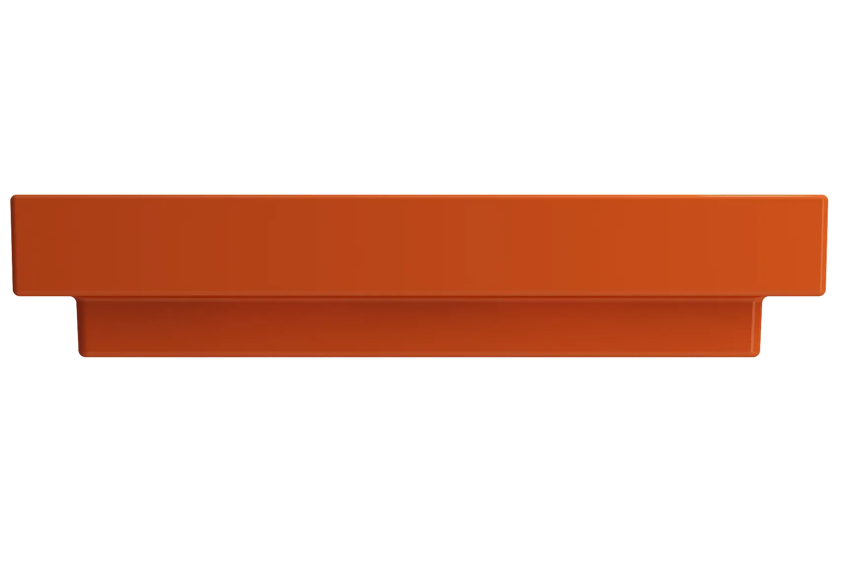 BOCCHI Scala 32" Rectangle Wallmount Fireclay Bathroom Sink, Orange, 3 Faucet Hole, 1078-012-0127
